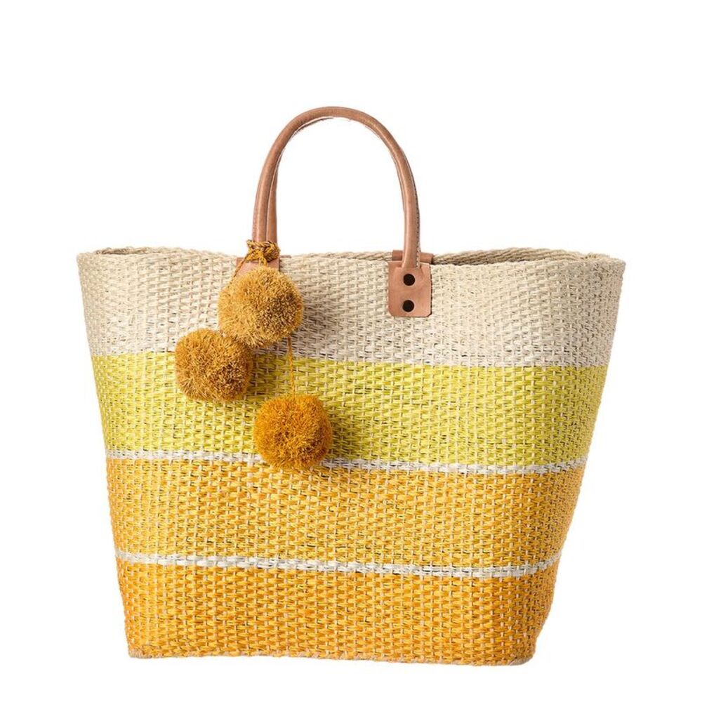 Mar Y Sol Samana Sisal Tote, Yellow